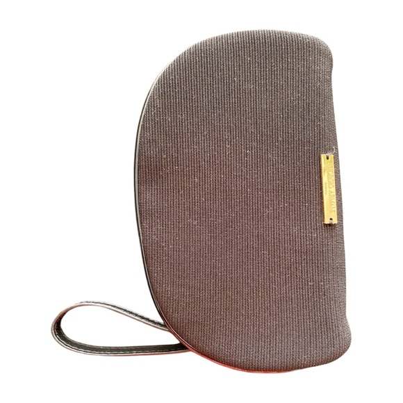 Giorgio Armani Brown Fabric Wristlet Clutch with Gold Hardware - Picture 4 of 5